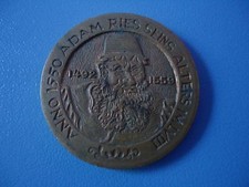 Vintage Old bronze medal Adam Ries picture