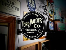 Ford Motor Co Genuine Parts LED Sign Double Sided Garage Man Cave picture