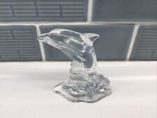 Crystal Dolphin Figurine Riding Wave picture