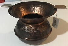Hammersmith Ironworks 2 Stirrup Spittoon Dimpled Copper Ashtray-Brand New picture