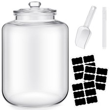 Yaomiao 6 Gallon Glass Jar Lid Large Cookie Jar Big Opening Airtight Food picture