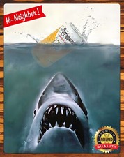 Narragansett Beer - Jaws Premium Aluminum  Metal Sign 11 x 14 picture