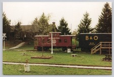 Baltimore & Ohio Railroad Museum Depot in Park Willard Ohio Caboose Postcard picture