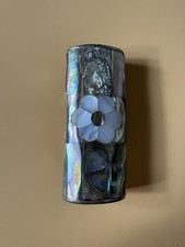 Vintage Mother of Pearl & Abalone Shell Flower Lighter Case – Fits Standard BIC picture