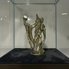 Vintage 1988 Gallo Pewter Wizard Figurine with Crystal Ball picture
