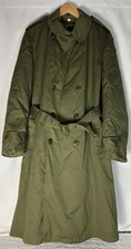 VTG 1950s US Army Military Trench Coat Regular Medium w/ Wool Removable Liner picture
