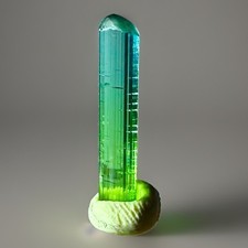 Transparent Glassy Blue Green Tourmaline Crystal Natural Raw Specimen Untreated picture