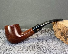 Vintage 1960s GBD Natural 9685 Smooth Bent Rhodesian Pipe - Metal Inlay - RARE picture