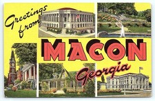 Vintage Multi-View Postcard - Greetings from Macon, Georgia picture