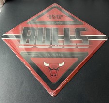 Rico Basketball NBA Chicago Bulls Metal Wall Sign Diamond Shaped 16.5” picture