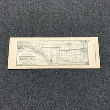1915 AAA Auto Club SoCal Long Beach to Santa Ana via Naples Road Map #42 Vintage picture