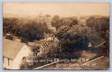 K69/ Guthrie Center Iowa RPPC Postcard c1910 Birdseye School Church Home 455 picture