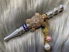 Luxury Turtle Hookah/Blunt Tip - Bedazzled & Boujee (Silver) picture