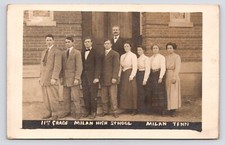 Milan High School 11th Grade Class Photo Milan Tennessee TN 1911 RPPC Postcard picture