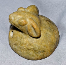 AUTHENTIC FINE  RAM EFFIGY  BEAUTIFUL SERPENTINE (HOPEWELL?) picture