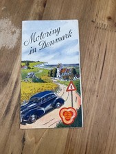 Motoring in Denmark VINTAGE Travel Map 1930's Automobile picture