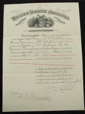 CIVIL WAR READING PENNSYLVANIA OFFICER'S WIDOW PENSION  picture