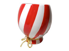 10 STRAWBERRY STREET Peppermint Striped XMAS Trinket/Candy Jar 4