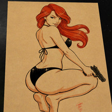 Scarlett G.I. Joe Art Print Signed 8.5x11 | Art by Keyeske picture