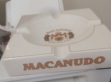 MACANUDO Montego Y Cia Large 4 Cigar Port Porcelain Logo Ashtray 9 1/2