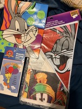 Vintage Looney Tunes Party Lot Bugs Bunny Marvin Tweety NOS 90s Deadstock picture