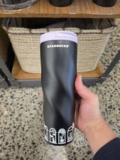 Starbucks 2026 Black Cat Stainless Tumbler 16 oz Glow In The Dark picture