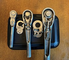 Vintage Craftsman 1930's Ratchet Set. Circle H. 1/4, 3/8, 1/2. Clean. Work great picture