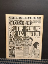 1965 April National Close-Up Newspaper, Liz Taylor, Richard Burton Splitup (10U) picture
