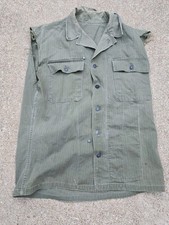 Vintage 1950s 1940s HBT Shirt Sleeveless Korea 13 Star picture