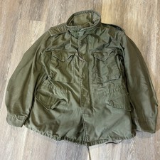 Vintage 70s Military M65 Field Jacket OG-107 Cold Weather USA Army Medium picture