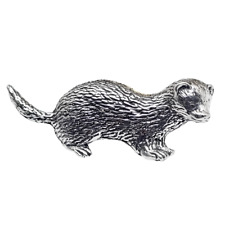 Ferret Badge Brooch Pewter Ferret Animal Pet Badge Lapel Unisex By A R Brown picture