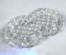 VTG Clear Pressed Glass Peanut Dish / Double Open Salt Cellar – Figure-8 Shape picture