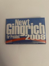 Newt Gingrich For President 2008 Pin Back Button P220 picture