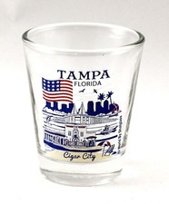 TAMPA FLORIDA GREAT AMERICAN CITIES COLLECTION SHOT GLASS SHOTGLASS picture