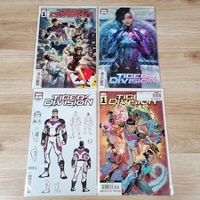 Tiger Division #1 1st Print 1:10 Cover A 2nd Print Artgerm Marvel Comic Lot of 4 picture