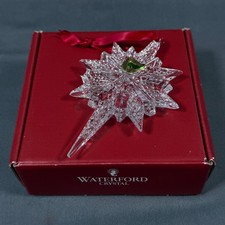 Waterford Clear Crystal Glass SnowStar Christmas Ornament 5.5