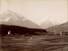 Austria, Innsbruck, view Igls, view of the village with Serles and hawk  picture