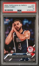 2024 TOPPS NOW OLYMPIC GAMES #27 STEPH CURRY PSA 10 GEM MINT picture