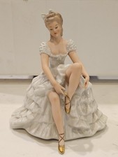 Schaubach Kunst Wallendorf Porcelain Ballet Ballerina Dancer Seated 7