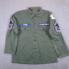Vintage OG 107 Utility Shirt 21x27 Air Force Vietnam 2nd Pattern Sateen 60s picture
