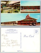 Magnolia Plaza Motel Pool Cafe Exterior Byron Georgia GA Postcard picture