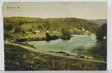 Braman's Pa Wayne County Penna c1913 to Hancock NY  Postcard M19 picture