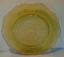 Federal Patrician Spoke Pattern Amber Yellow Depression Glass Plate 11