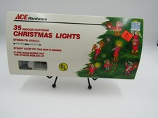 Vintage Ace Hardware Christmas Lights Indoor/Outdoor 35 Clear 96803 picture