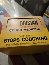 Vtg Dristan Case Cough MEDICINE 12 full bottles original Display box NOT FOR USE picture