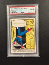 1966 Donruss Marvel Super Heroes #7 Captain America Card PSA 6 picture