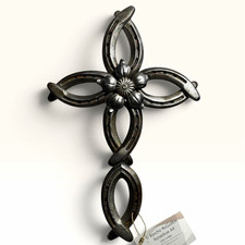 Welded Horseshoe Cross Southwestern Metal Art  picture