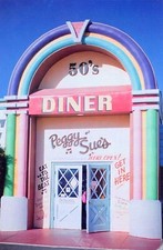 Peggy Sue's 1950's Diner, Vintage Reproduction -POSTCARD: Address side is blank. picture