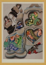 1966 Fairy Tale Journey to Fairyland Kids CAT ART Soviet RUSSIAN POSTCARD Old picture