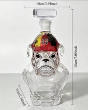 Georgia Bulldogs Football Liquor Whiskey Decanter Bottle New  picture